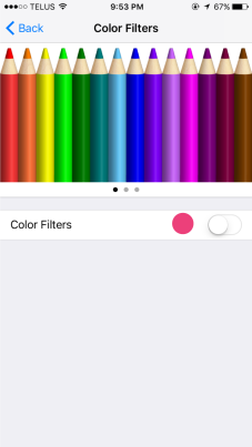 Step 5: Toggle Color Filters On